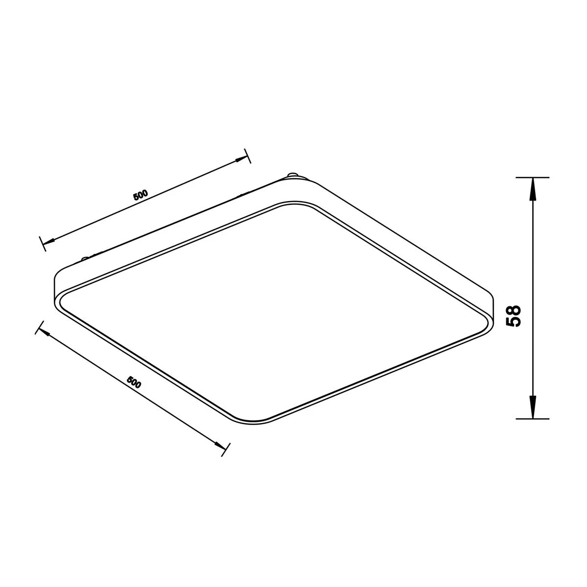 Sierra, nowoczesny plafon, srebrny, LED, 12100005-SL