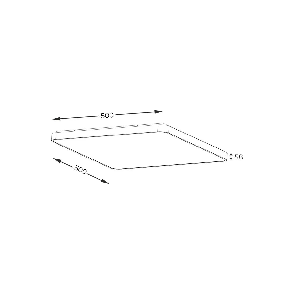 Sierra, nowoczesny plafon, srebrny, LED, 12100005-SL