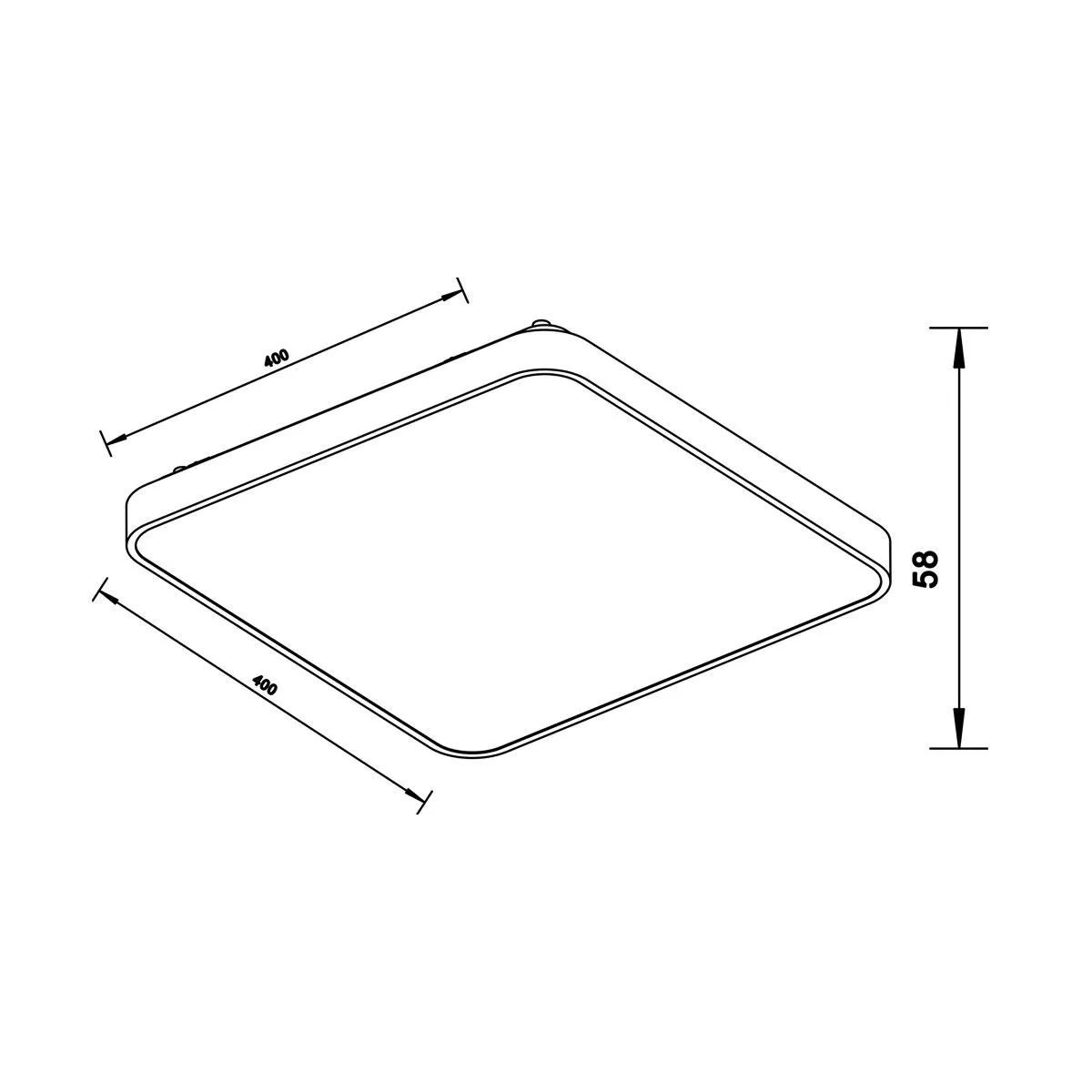 Sierra, nowoczesny plafon, srebrny, LED, 12100006-SL