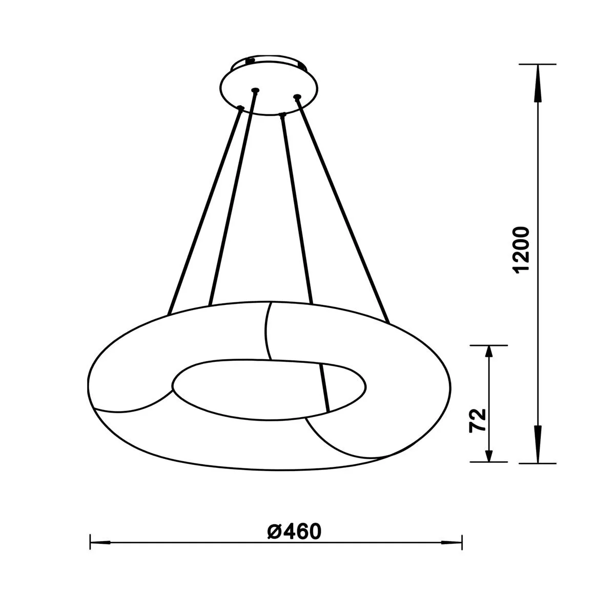 Lima, nowoczesna lampa wisząca, biała, LED, 15010002