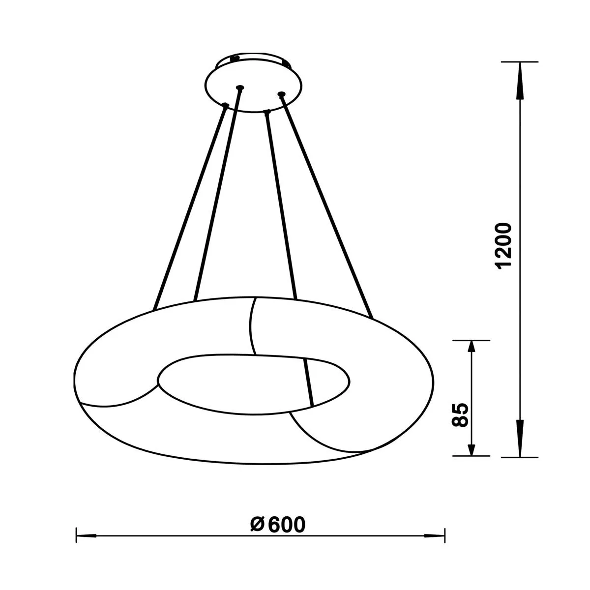 Lima, nowoczesna lampa wisząca, biała, LED, 15010003