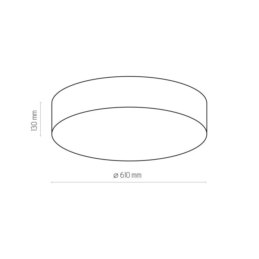 Rondo, minimalistyczny plafon, E27, 2443