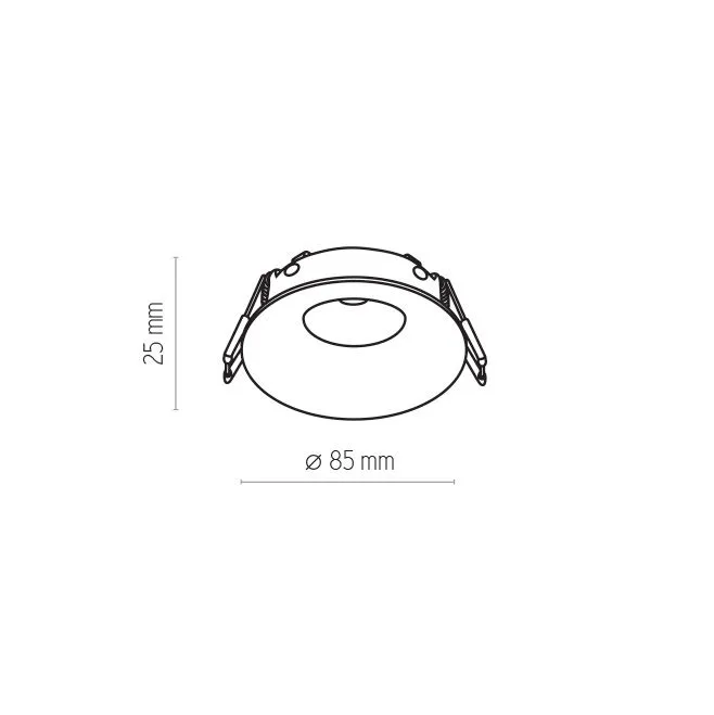 Eye, nowoczesna lampa wpuszczana, GU10/MR-16, 3500