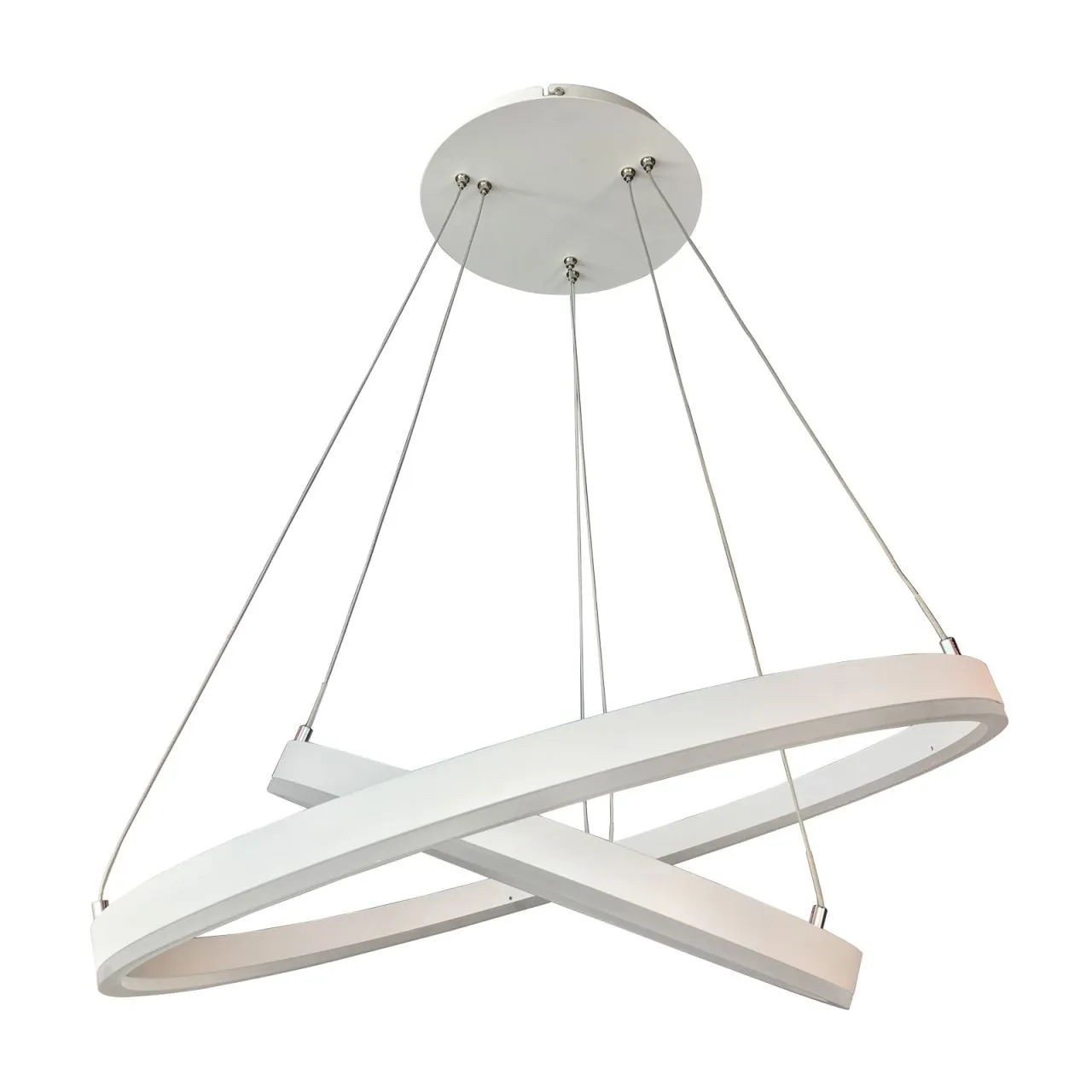 Jovita, nowoczesna lampa wisząca, biała, LED, 3000K, ściemnialna, 5239-874RP-WH-3