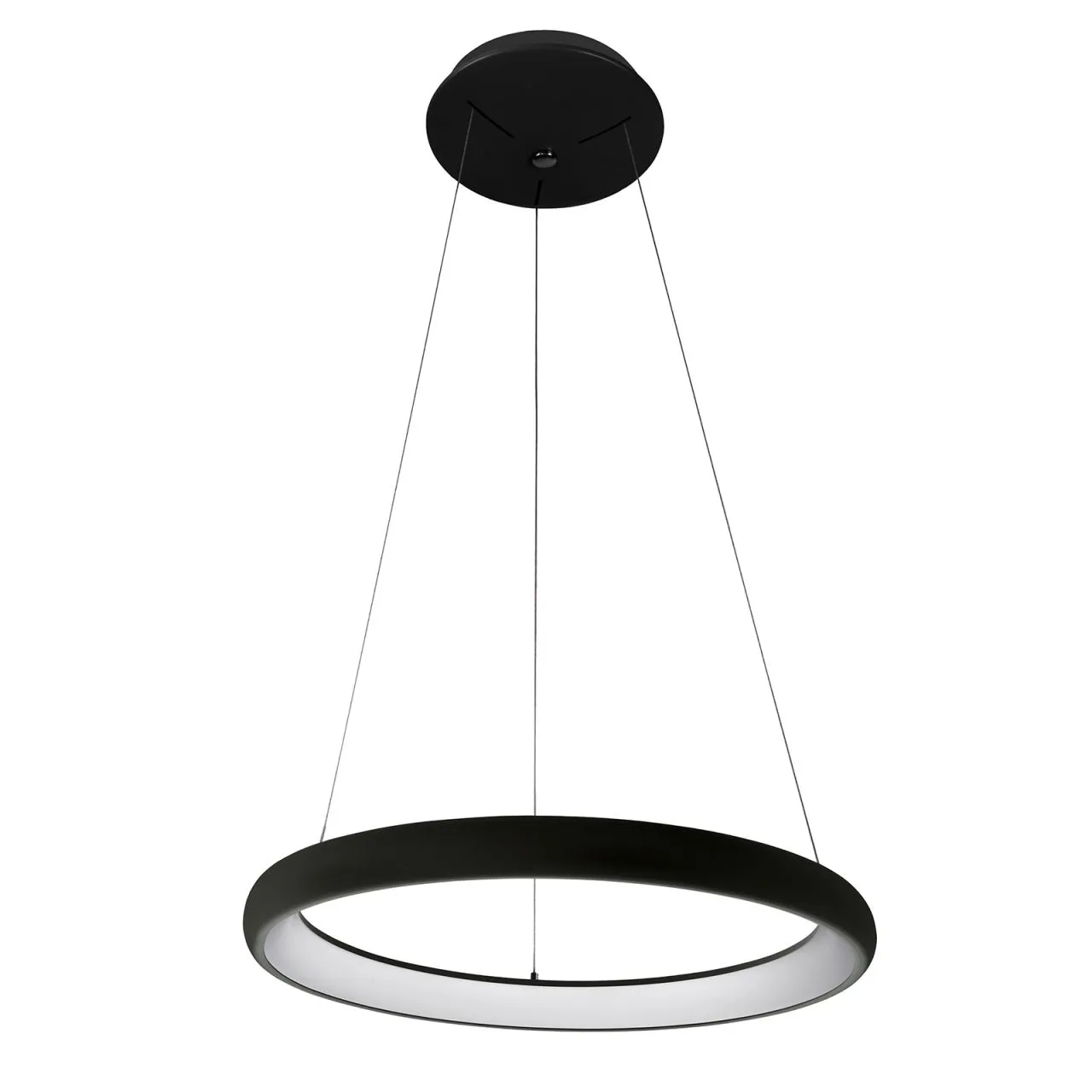 Alessia, nowoczesna lampa wisząca, czarna, LED, 3000K, 5280-840RP-BK-3