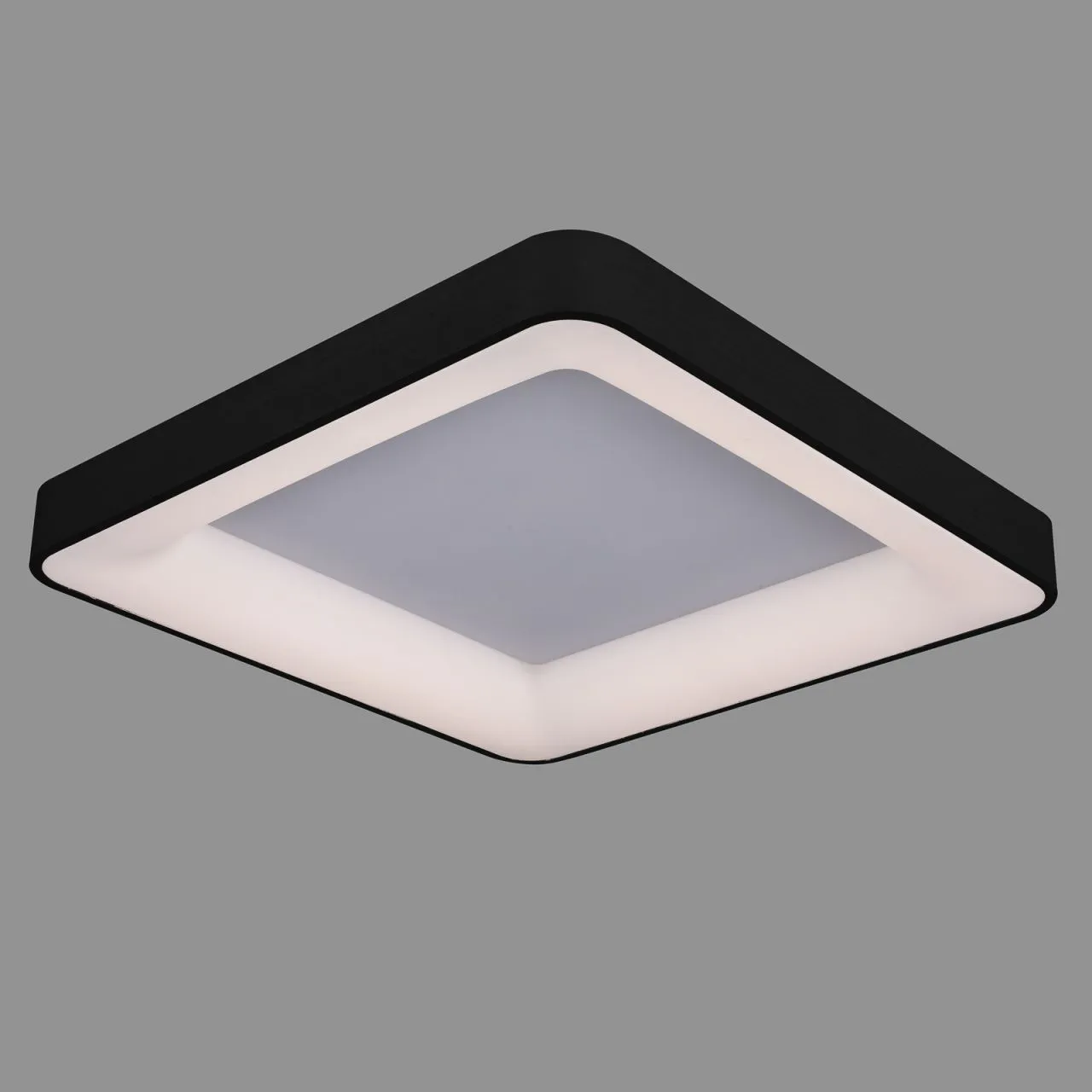 Giacinto, nowoczesny plafon, czarny, LED, 3000K, ściemnialna, 5304-850SQC-BK-3