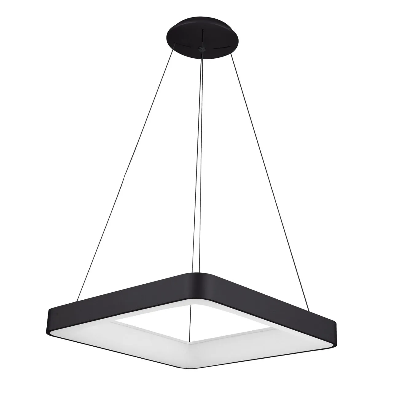 Giacinto, nowoczesna, wisząca lampa sufitowa, w kształcie kwadratu, czarna, LED, 4000K, 5304-850SQP-