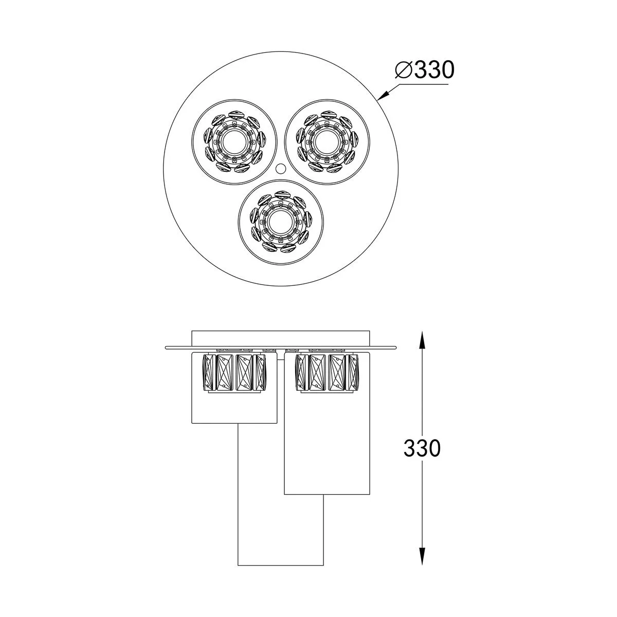 Gem, nowoczesna lampa natynkowa, przezroczysta, G9, C0389-03F-F7AC