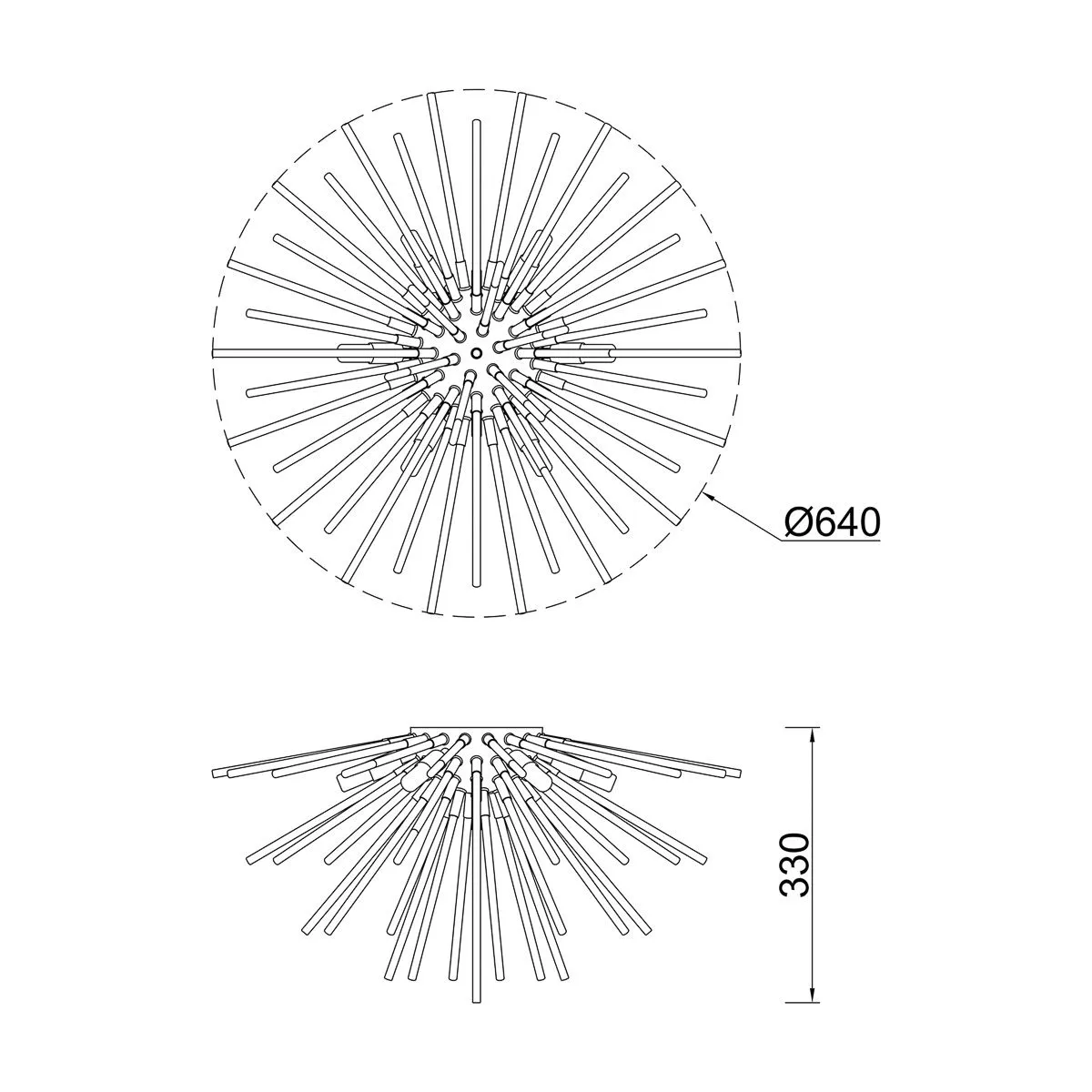 Urchin, nowoczesna lampa natynkowa, złota, G9, C0491-06B-F7DY