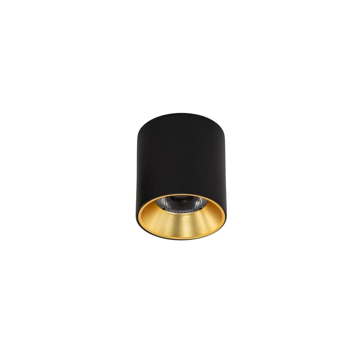Altisma, czarna, matowa, natynkowa lampa sufitowa, nowoczesna, CLN-6677-75-BL-GD-3K, LED, 3000K