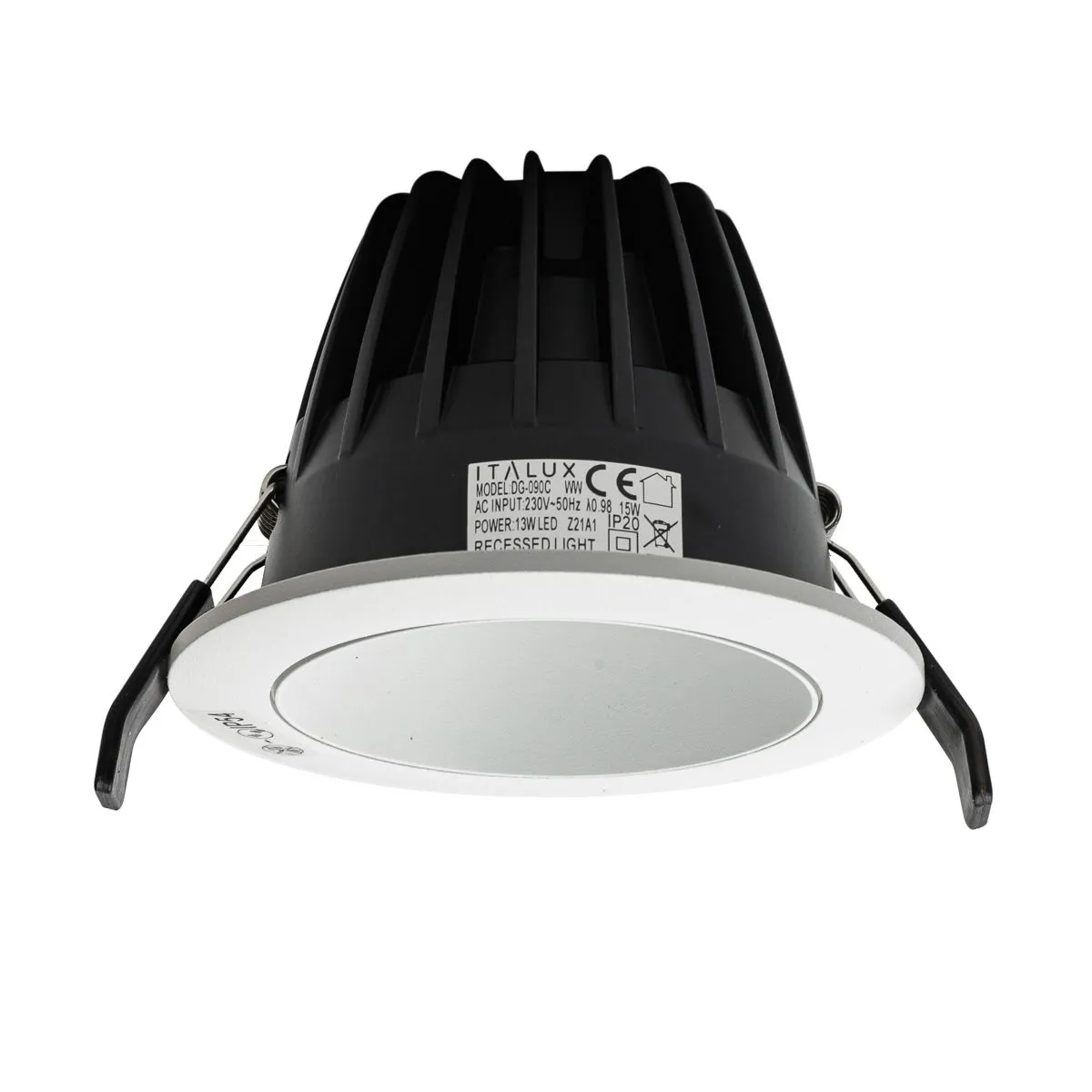 Rezzo, nowoczesna wpuszczana lampa sufitowa, biała, LED, 4000K, DG-090C/WK-NW/50