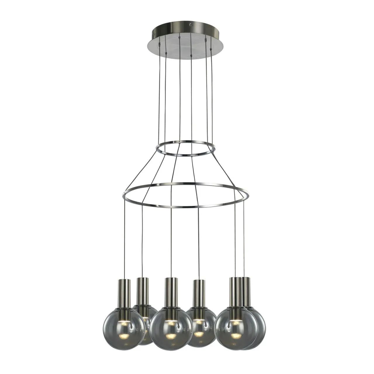 Aria, nowoczesna lampa wisząca, chromowana, LED, 3000K, ściemnialna, MD17012002-6A