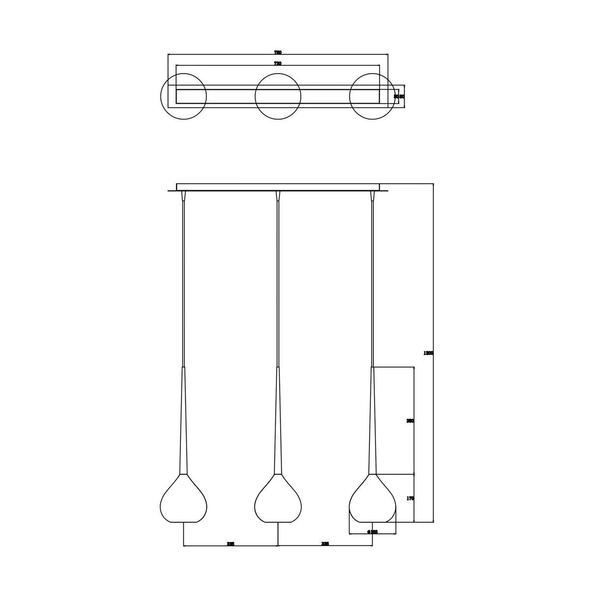 Libra, nowoczesna lampa wisząca na listwie, srebrna, E14, MD2128B-3S