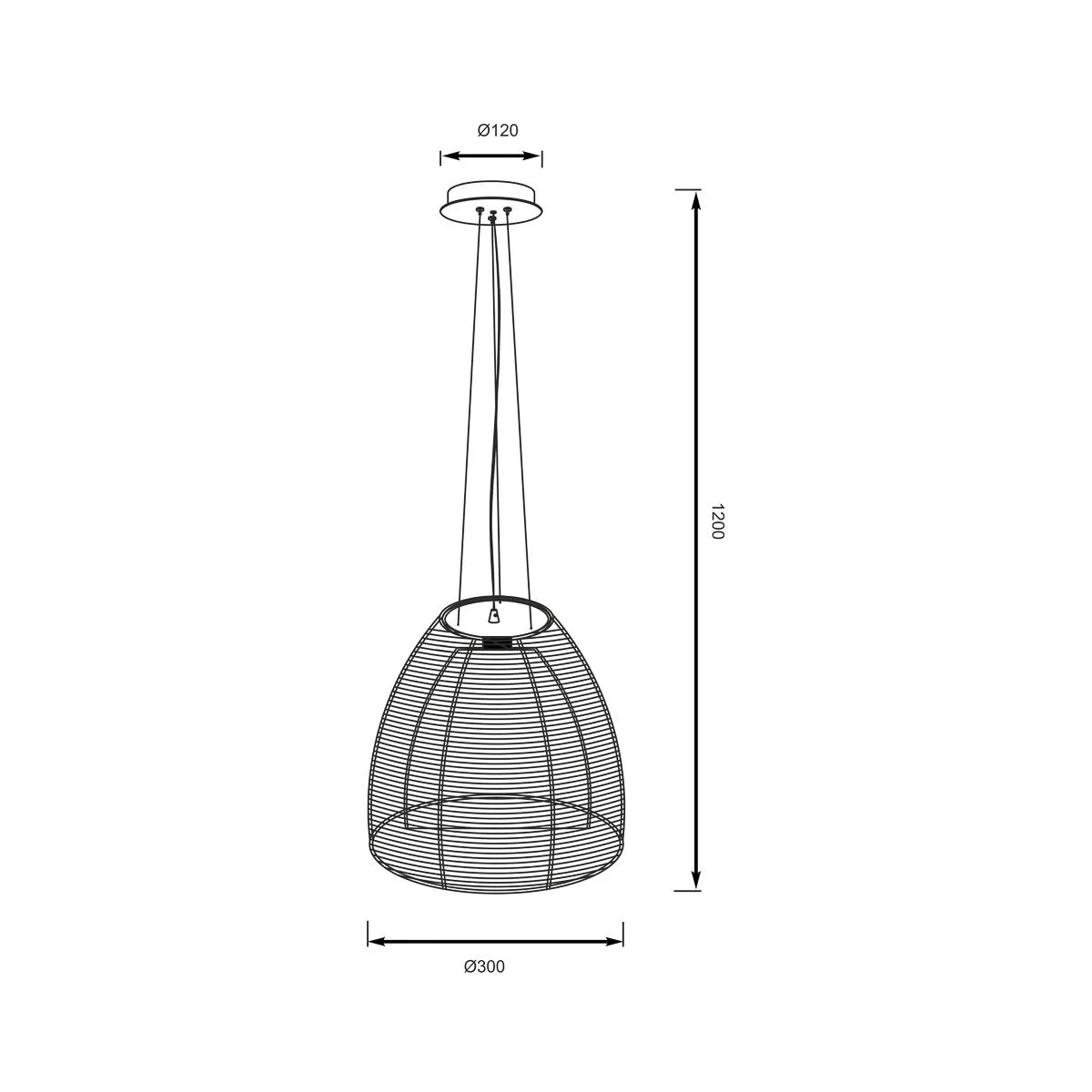 Pico, nowoczesna lampa wisząca, czarna, E27, MD9023-1L/BLACK