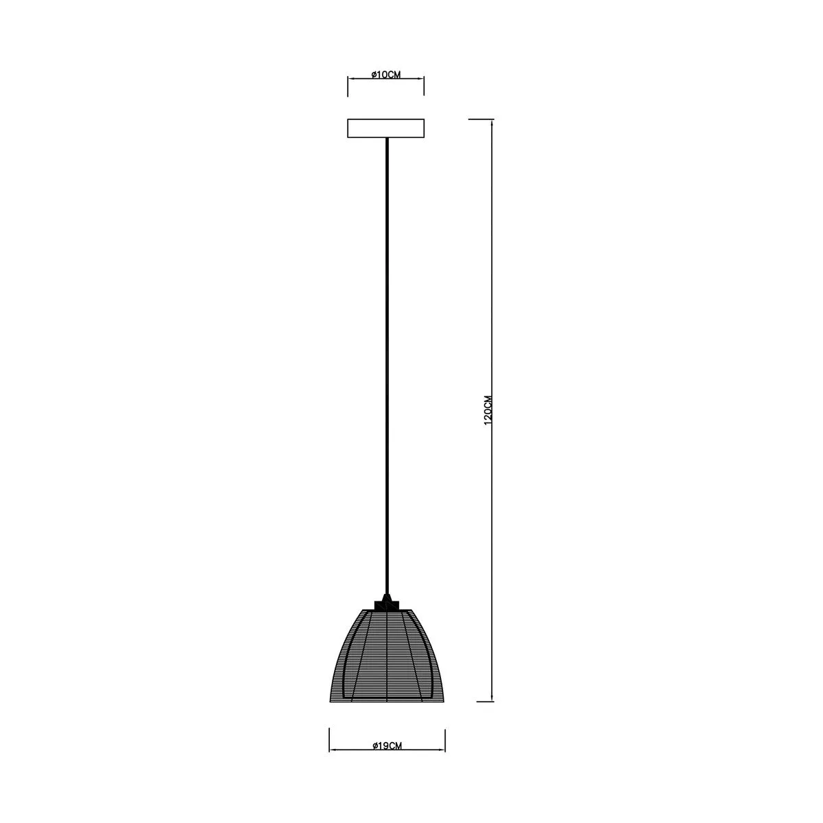 Pico, nowoczesna lampa wisząca, czarna, E27, MD9023-1S/BLACK