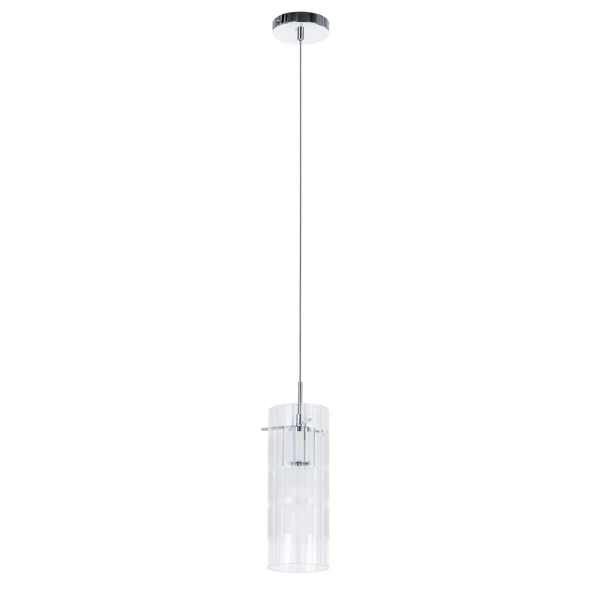 Max, nowoczesna lampa wisząca tubowa, 1-o punktowa, chromowana, E27, MDM1957-1