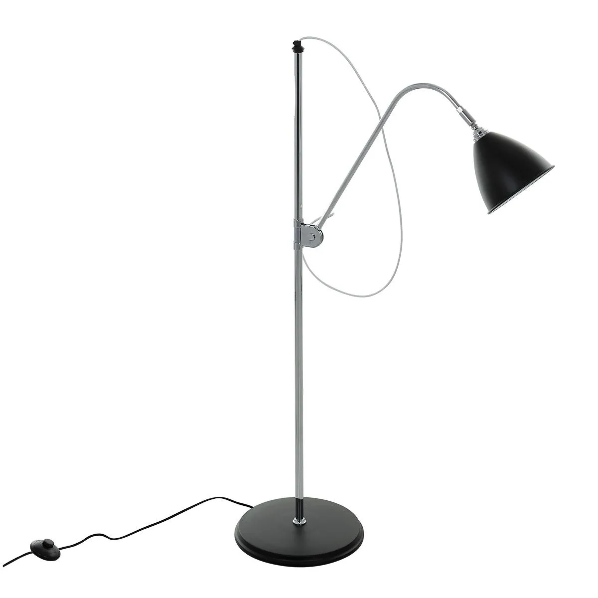 Evato, klasyczna lampa stojąca, podłogowa, czarna, E14, MLE3052/1C-BL
