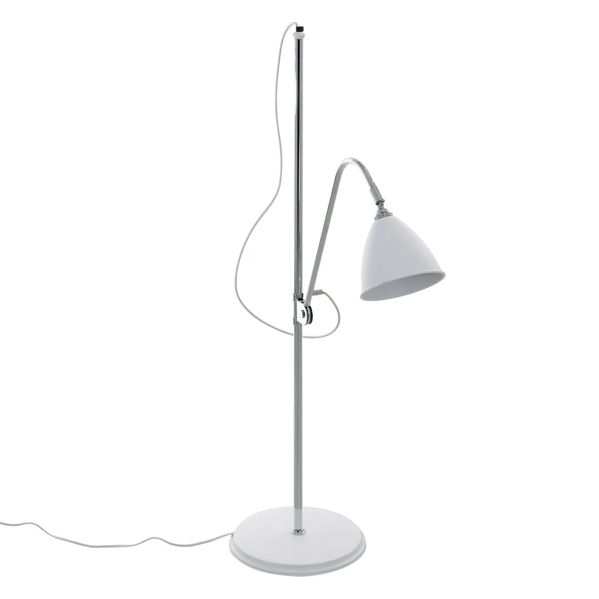 Evato, klasyczna lampa stojąca, podłogowa, biała, E14, MLE3052/1C-WH