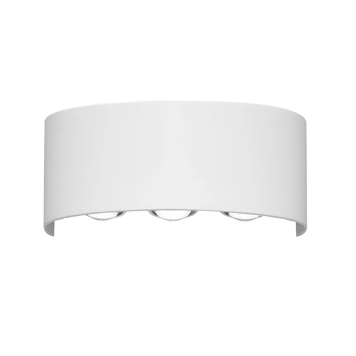 Ortelo, nowoczesny zewnętrzny kinkiet elewacyjny, biały, IP54, LED, OWL-451-3-WH