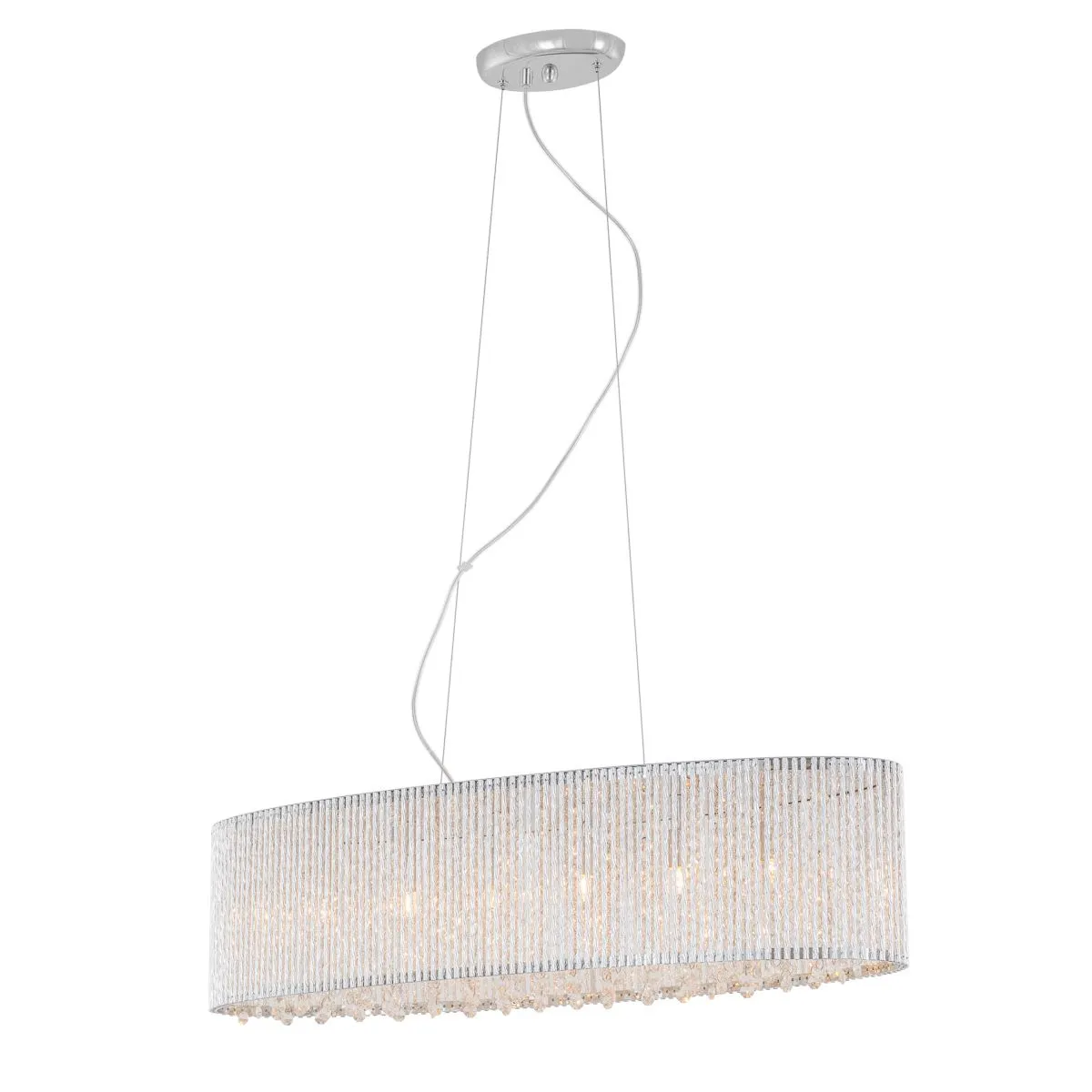 Anabella, nowoczesna lampa wisząca, srebrna, G9, P0207-06E-F4QL