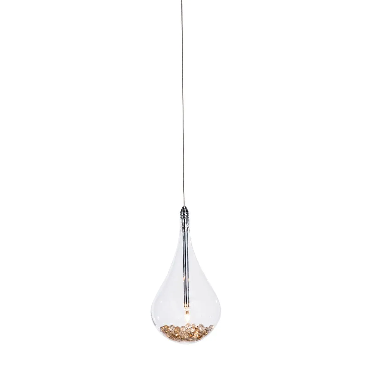 Perle, nowoczesna lampa wisząca, przezroczysta, G4, P0226-01A-F4RK