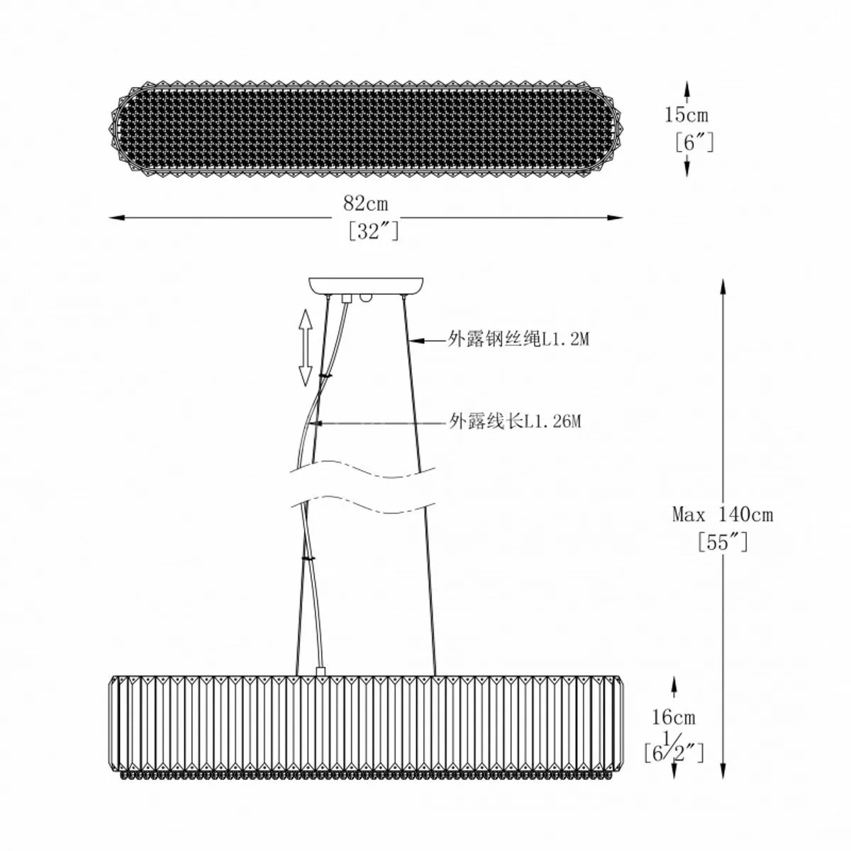 Prince, nowoczesna lampa wisząca, przezroczysta, G9, P0360-06D-F4AC