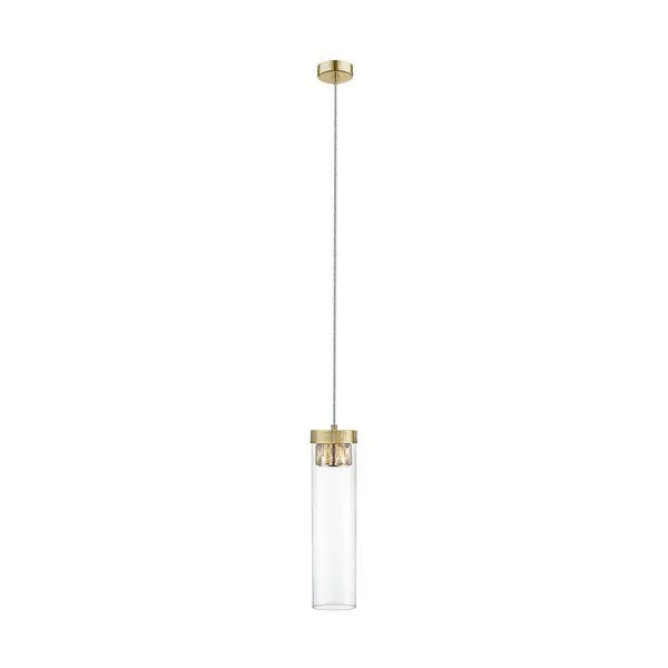 Gem, nowoczesna lampa wisząca tubowa, przezroczysta, G9, P0389-01D-0FD2