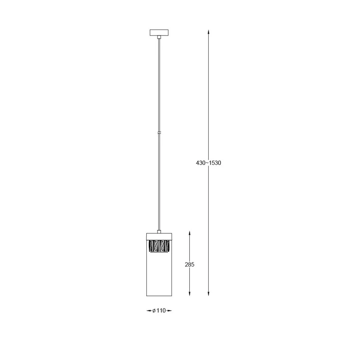 Gem, nowoczesna lampa wisząca tubowa, przezroczysta, G9, P0389-01D-0FD2