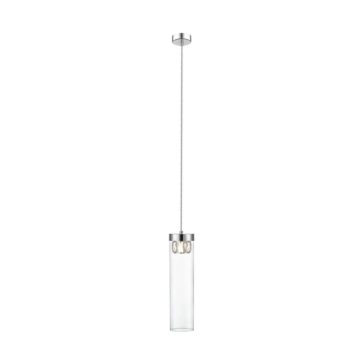 Gem, nowoczesna lampa wisząca tubowa, przezroczysta, G9, P0389-01D-F4AC