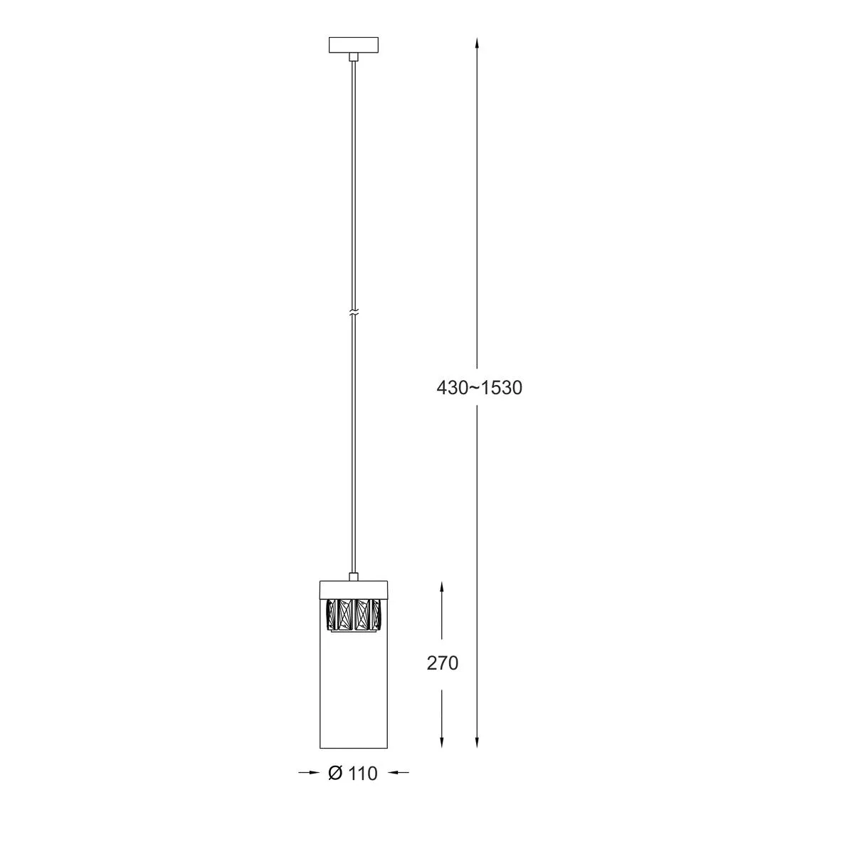 Gem, nowoczesna lampa wisząca tubowa, przezroczysta, G9, P0389-01D-F4AC