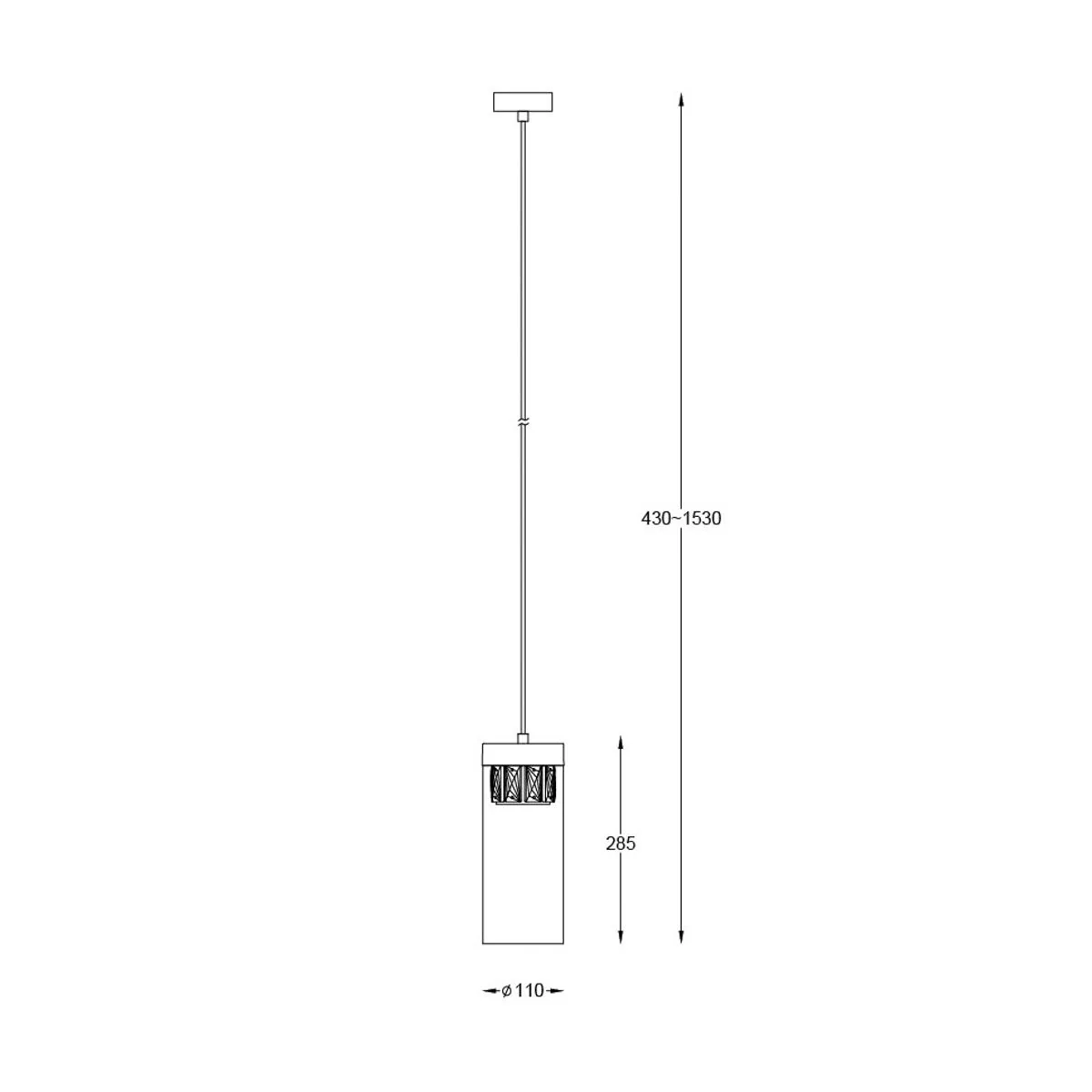 Gem, nowoczesna lampa wisząca tubowa, przezroczysta, G9, P0389-01D-F4AC