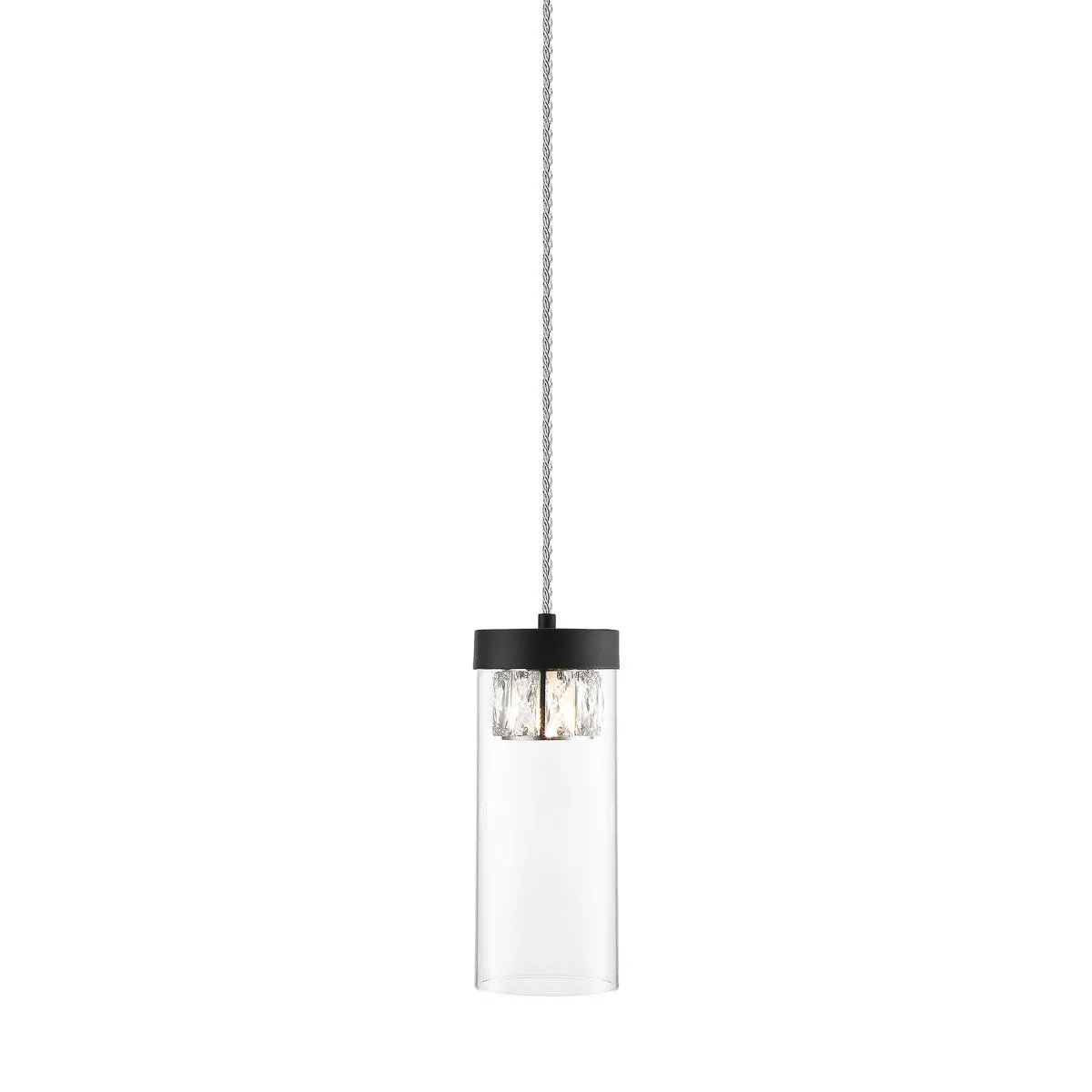 Gem, nowoczesna lampa wisząca tubowa, przezroczysta, G9, P0389-01D-P7AC