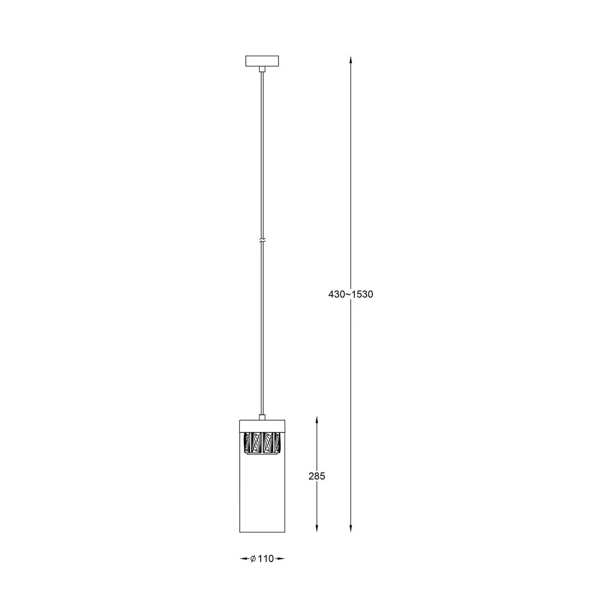 Gem, nowoczesna lampa wisząca tubowa, przezroczysta, G9, P0389-01D-P7AC