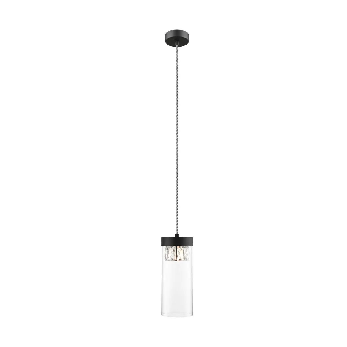 Gem, nowoczesna lampa wisząca tubowa, przezroczysta, G9, P0389-01D-P7AC