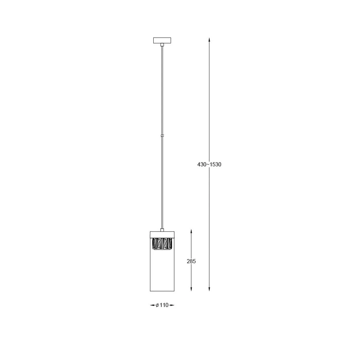 Gem, nowoczesna lampa wisząca tubowa, przezroczysta, G9, P0389-01D-P7AC