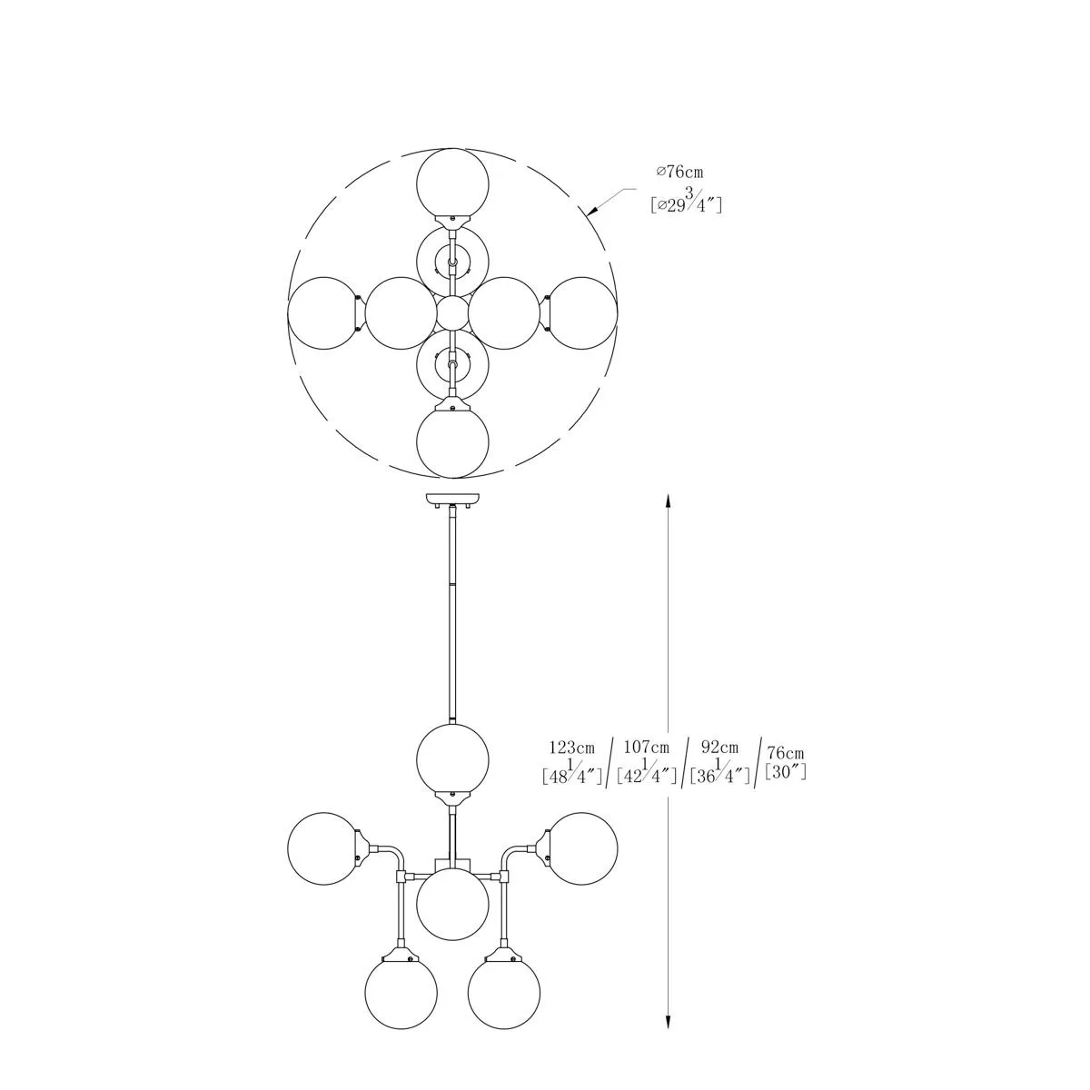 Riano, nowoczesna lampa wisząca, mleczna, E27, P0454-08D-SDAA