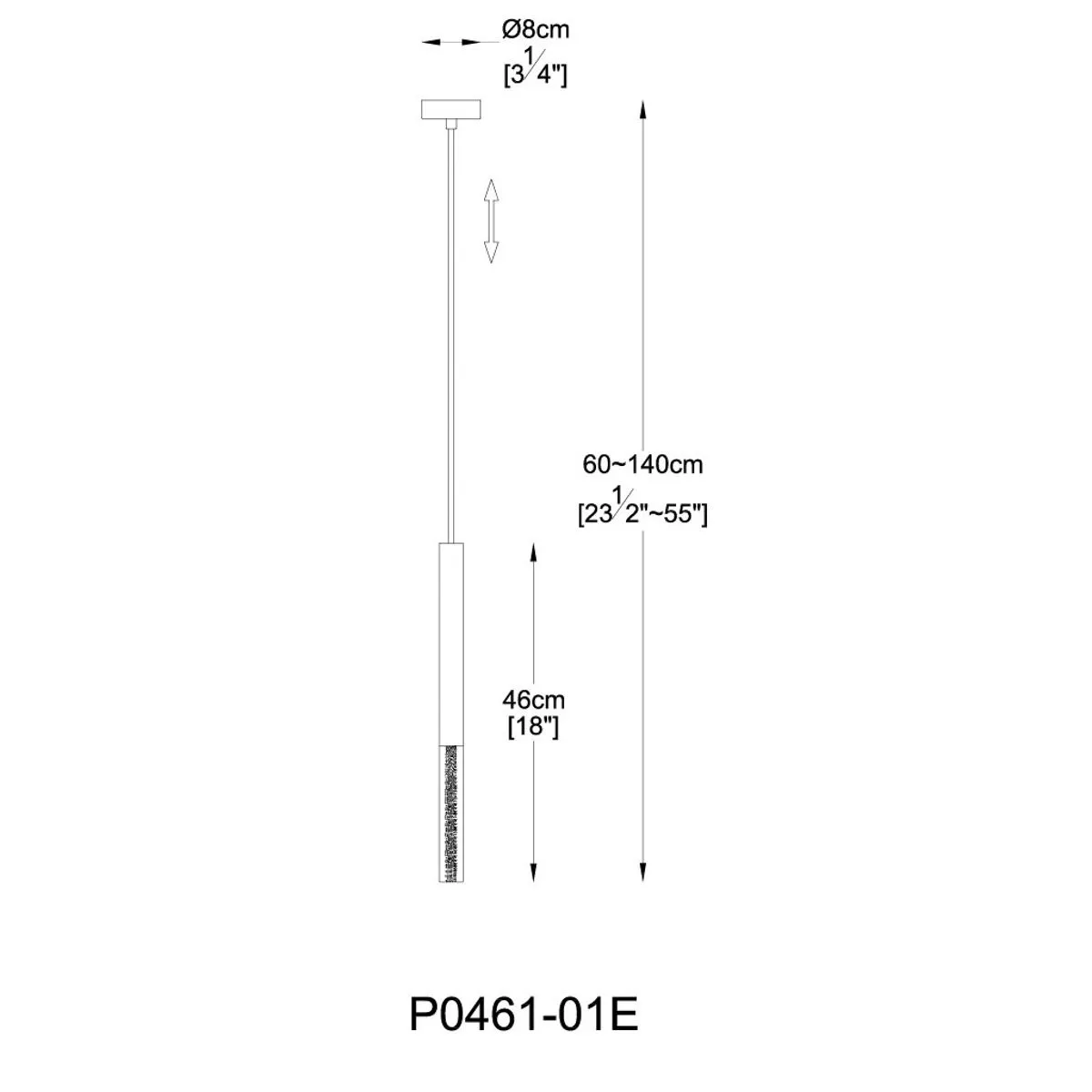 One, nowoczesna lampa wisząca, przezroczysta, LED, P0461-01E-F4F4