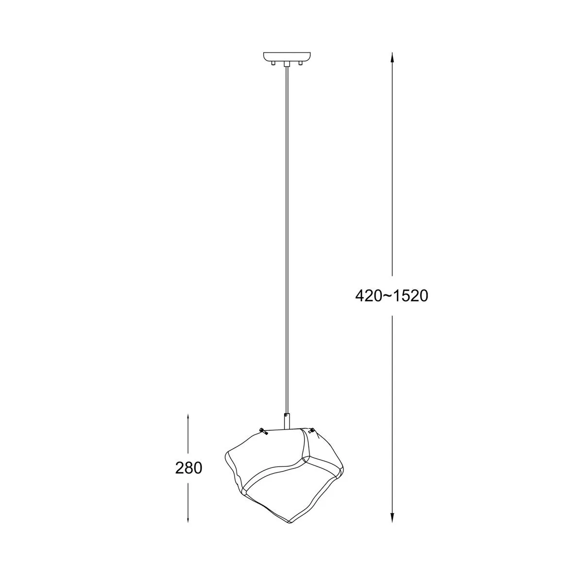 Rock, nowoczesna lampa wisząca, przezroczysta, E27, P0488-01A-F4AC