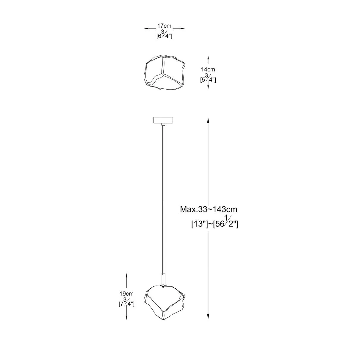 Rock, nowoczesna lampa wisząca, przezroczysta, G9, P0488-01F-U8AC