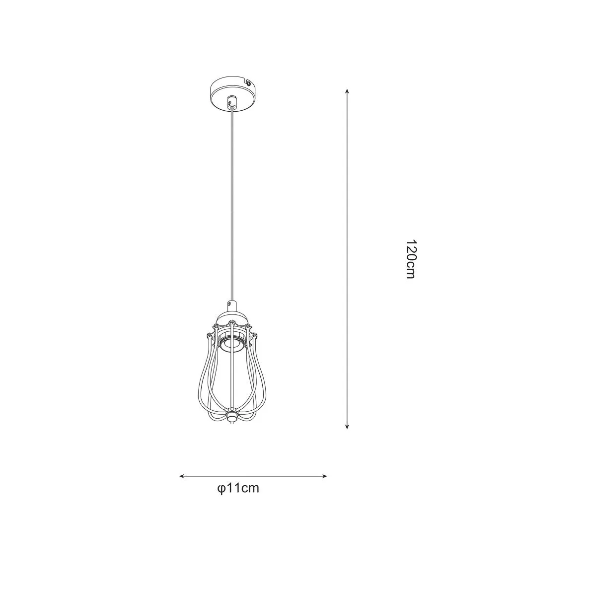 Horta, lampa wisząca w stylu industrialnym, czarna, E27, P14030C