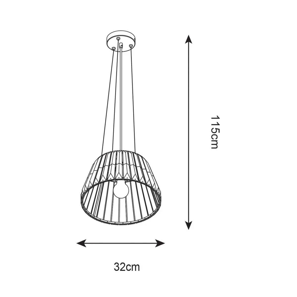 Paria, nowoczesna lampa wisząca, przezroczysta, E27, P15090-1