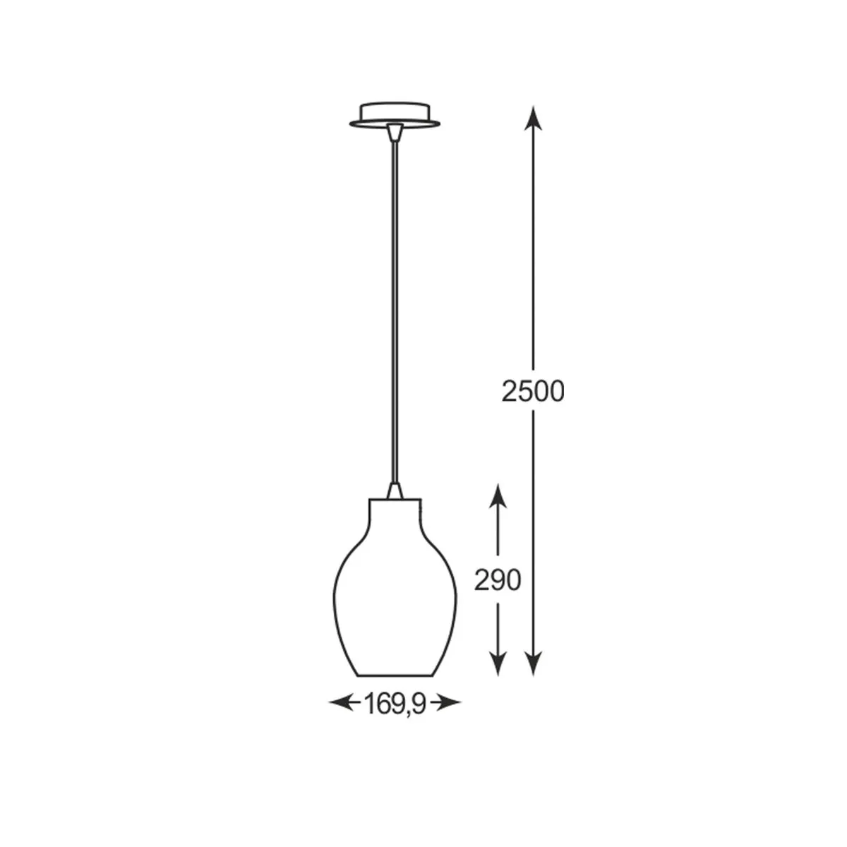 Bresso, nowoczesna lampa wisząca, srebrna, E27, P19066A-D18