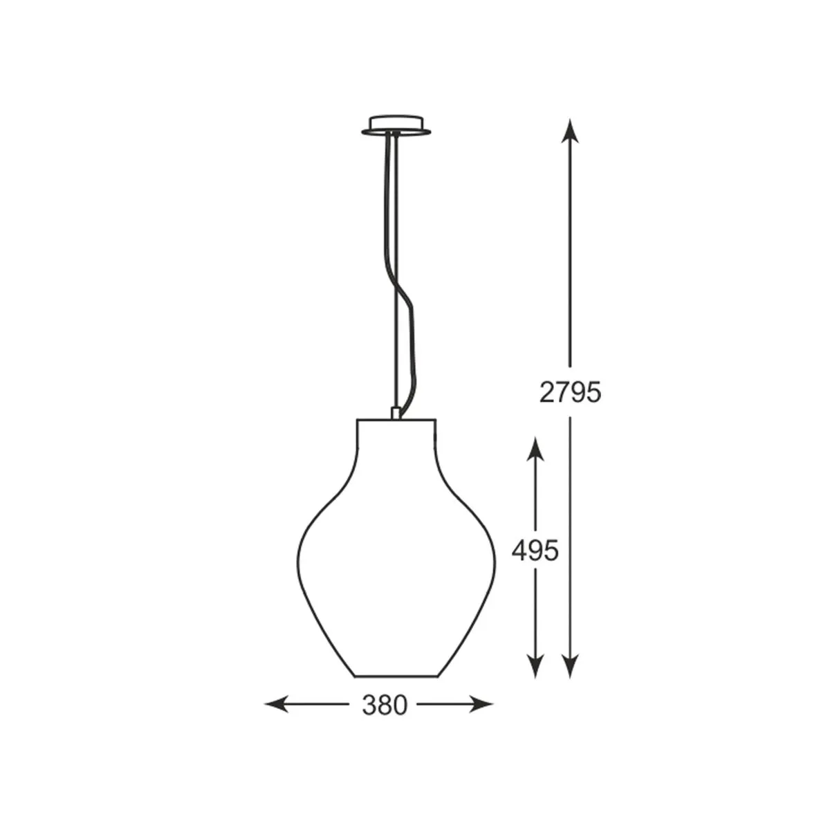 Bresso, nowoczesna lampa wisząca, srebrna, E27, P19066A-D38