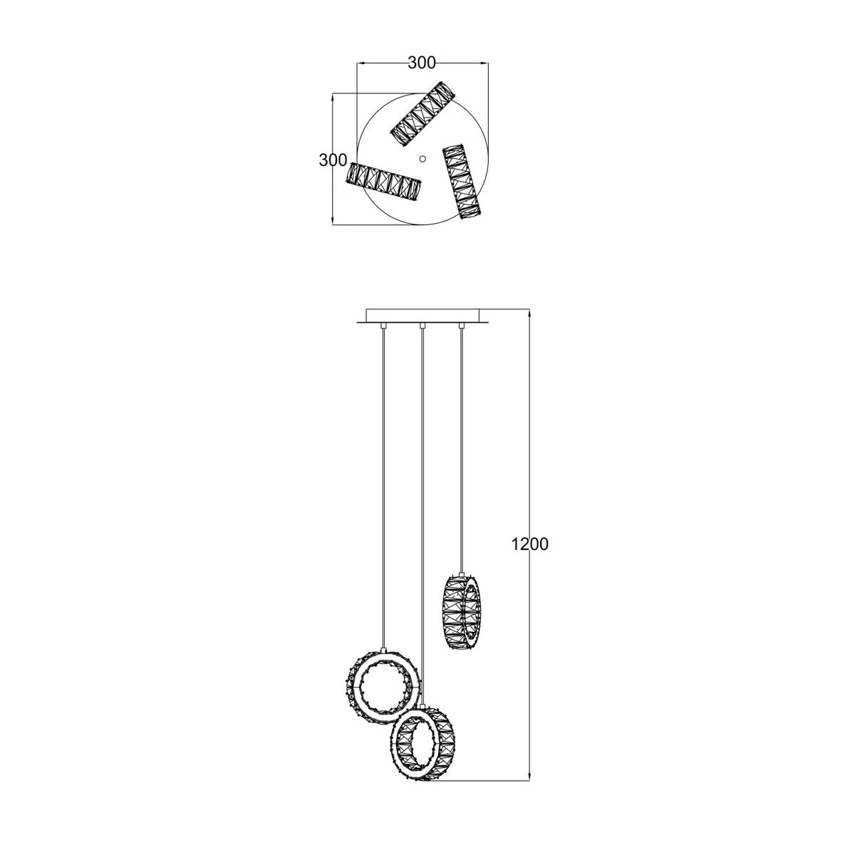 Platt, nowoczesna lampa wisząca, srebrna, LED, PL180407-3