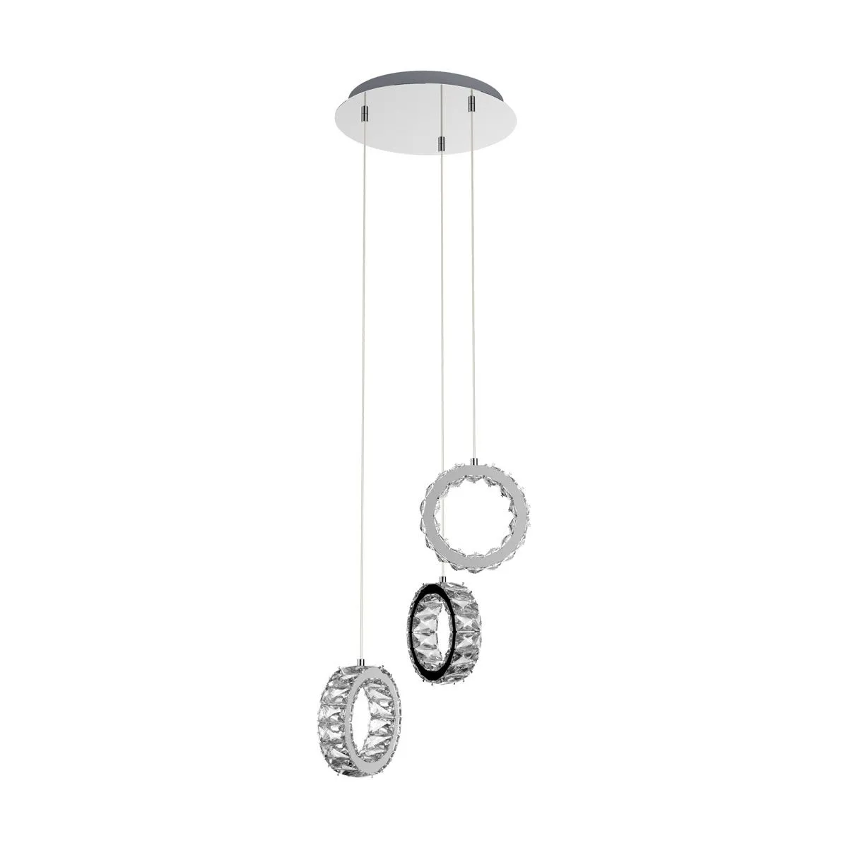 Platt, nowoczesna lampa wisząca, srebrna, LED, PL180407-3