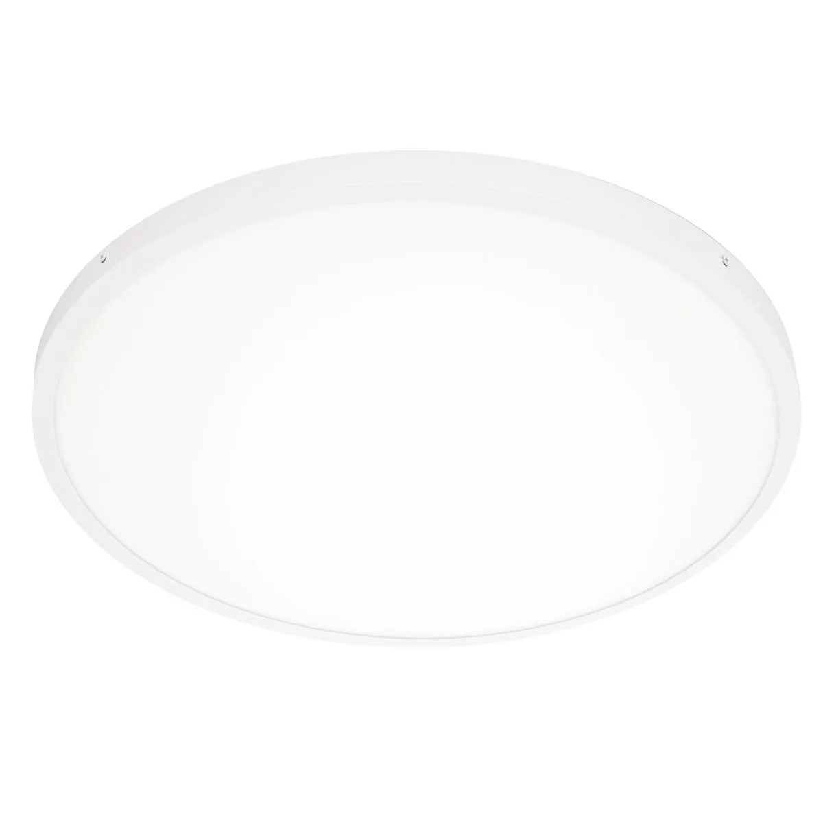 Pelaro, biały, nowoczesny, okrągły plafon sufitowy, LED, 3000K, PLF-7001-600R-WH-3K