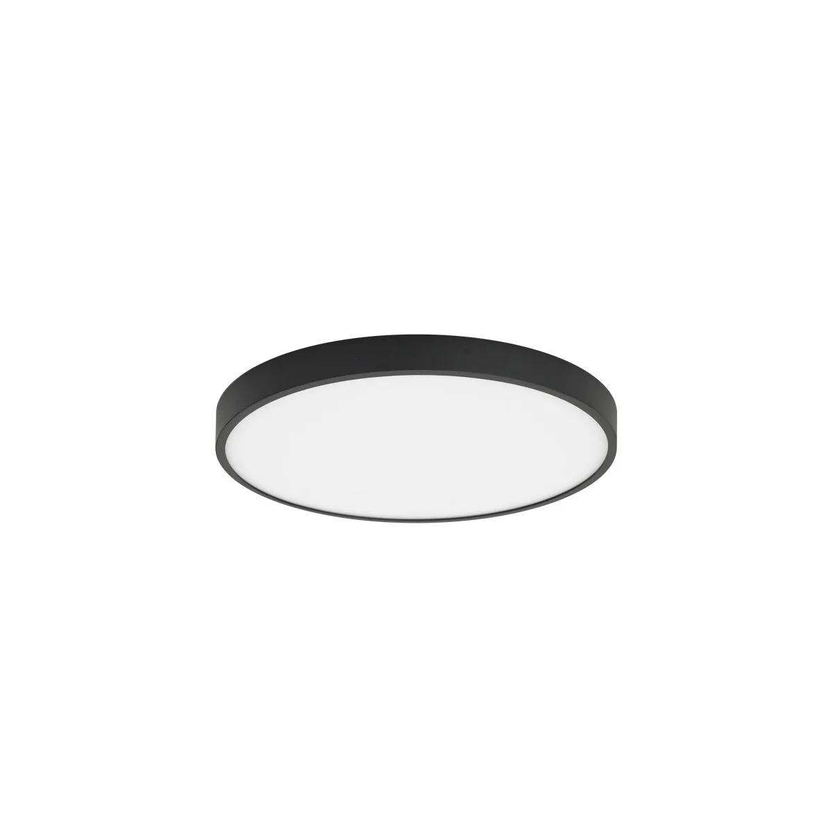 Riberio, czarny, nowoczesny, okrągły plafon sufitowy, LED, 4000K, PLF-75689-BK-4K