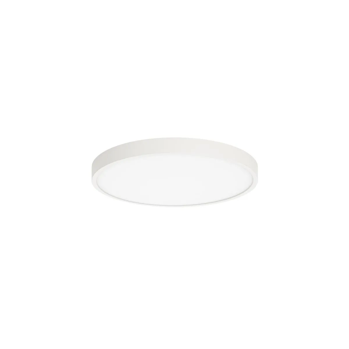 Riberio, biały, nowoczesny, okrągły plafon sufitowy, LED, 3000K, PLF-75689-WH-3K