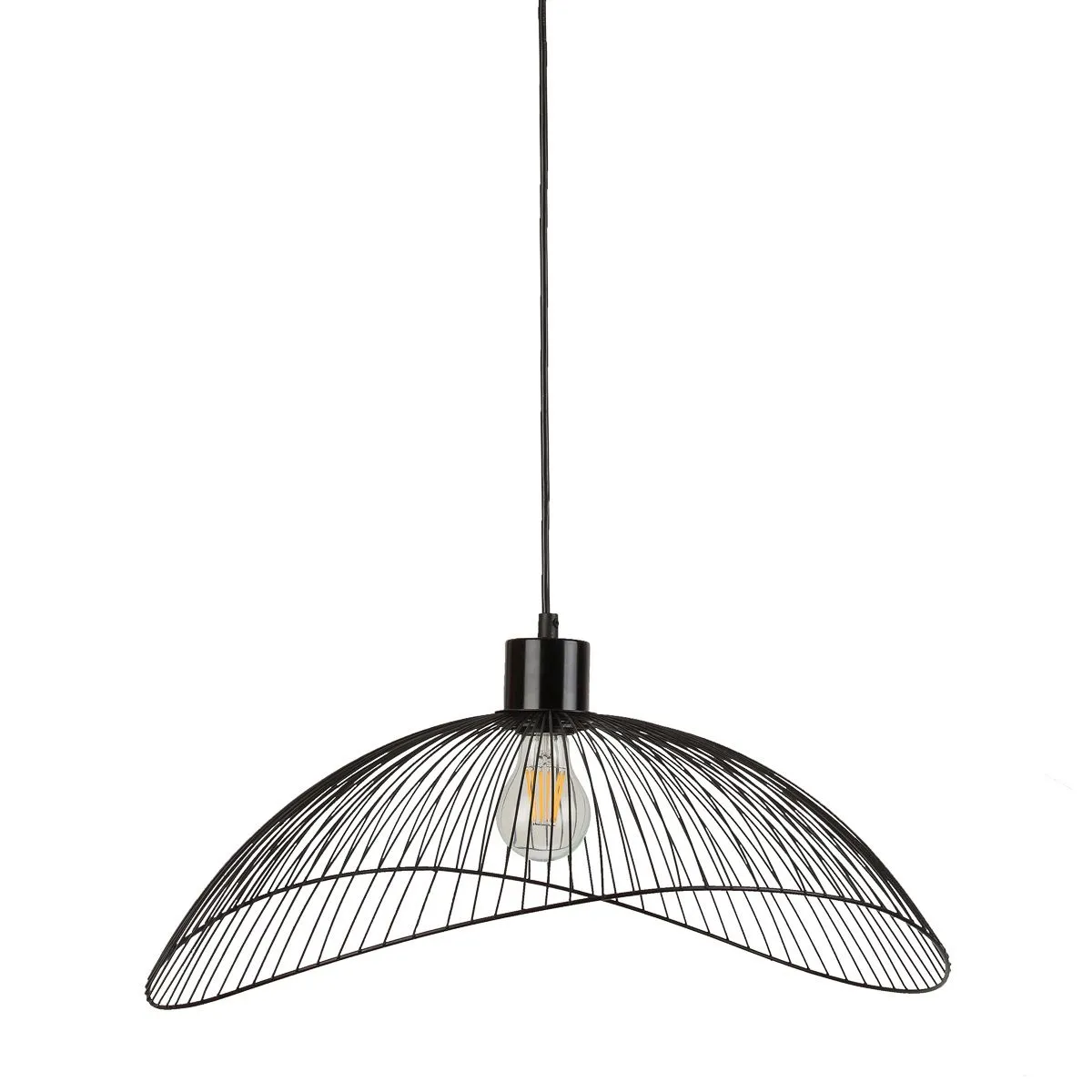 Nunez, nowoczesna lampa wisząca, czarna, E27, PND-1702-1-L-B