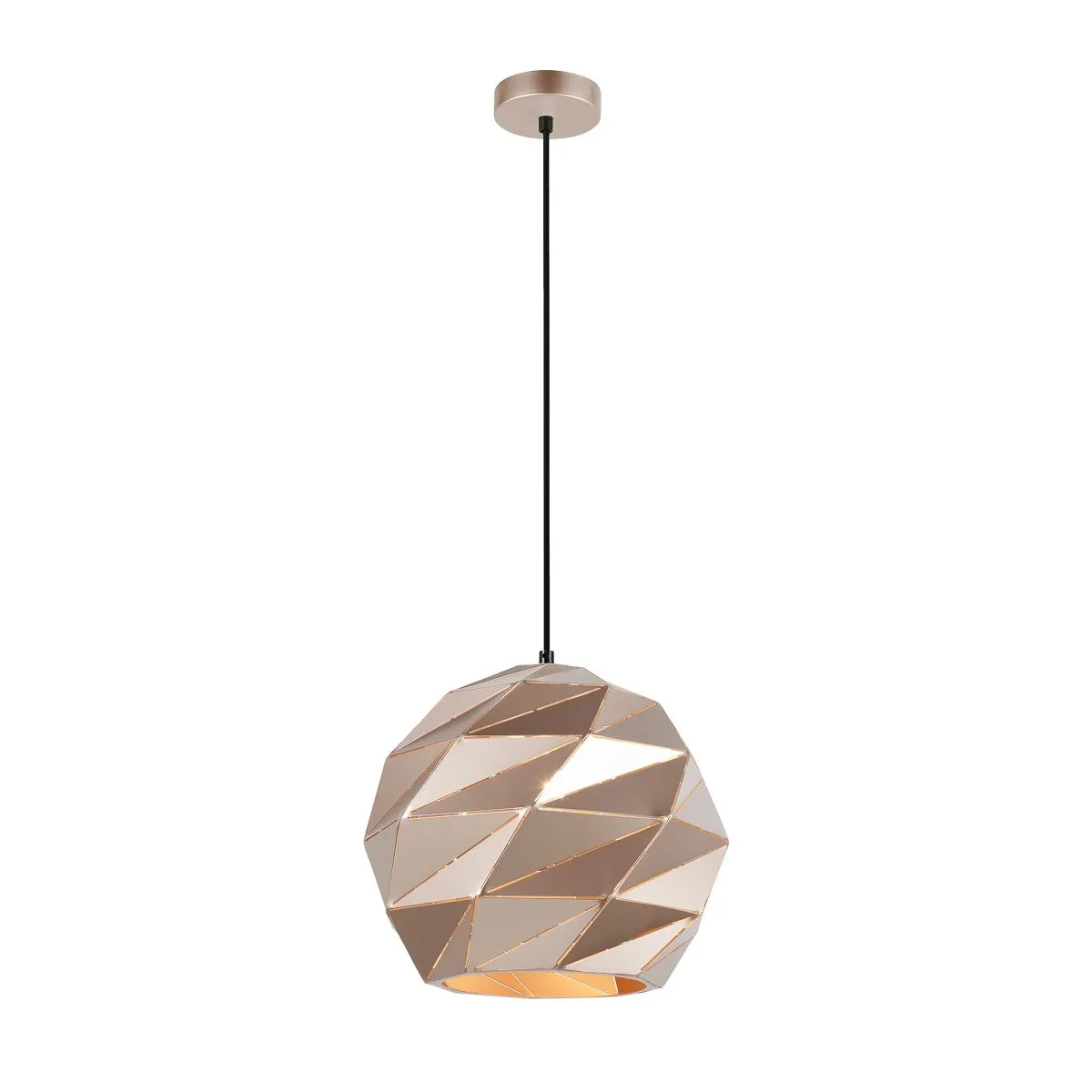 Palermo, nowoczesna lampa wisząca, złota, E27, PND-2424-1L-GD